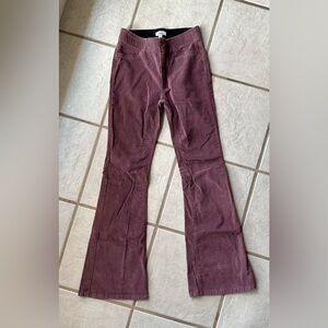Easel Women's Flare Corduroy Jeans in Plum